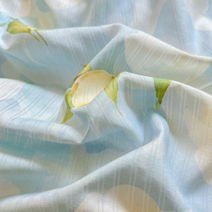 91家纺网 家纺一手货源 找家纺 壹号库 2025新款A类提花有氧彩竺绵四件套雪海山茶