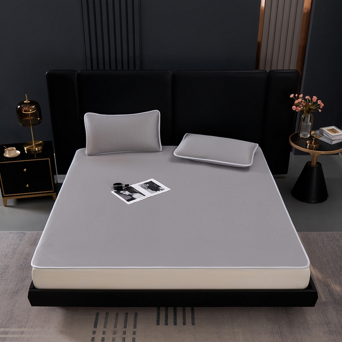 91家纺网 家纺一手货源 找家纺 羽梦家纺 2026新款凉席银丝款床单款凉席席子 高级灰