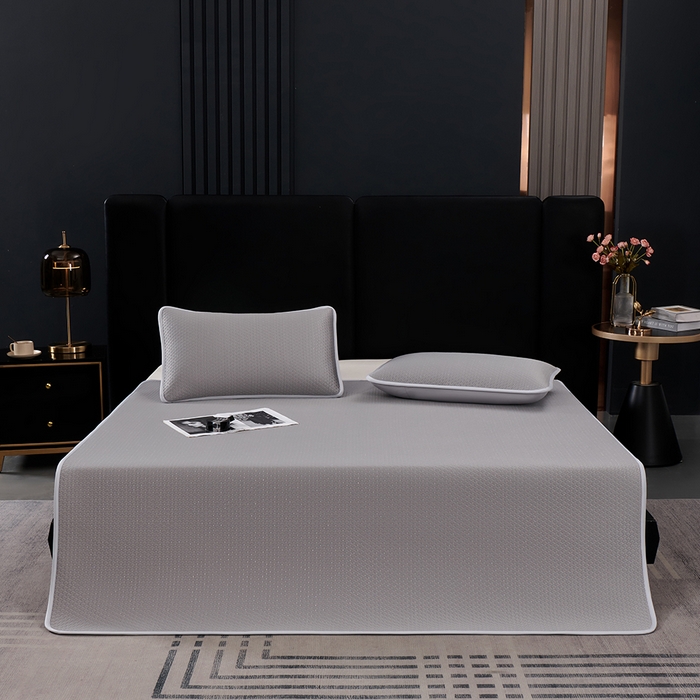 91家纺网 家纺一手货源 找家纺 羽梦家纺 2026新款凉席银丝款床单款凉席席子 高级灰