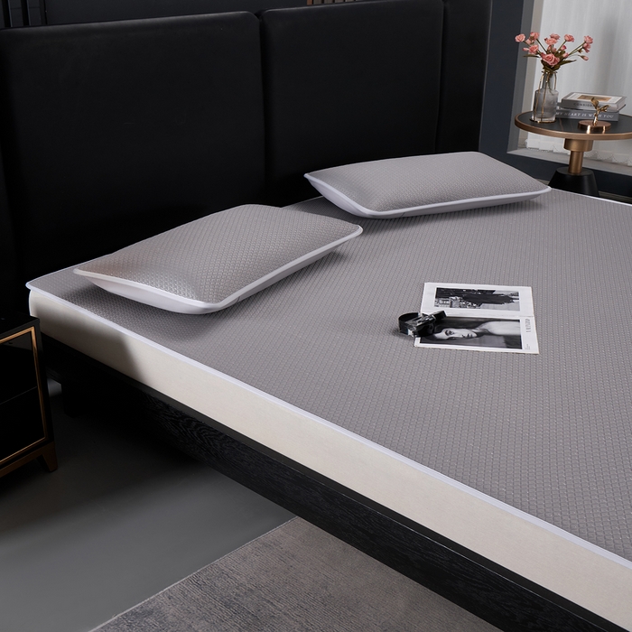 91家纺网 家纺一手货源 找家纺 羽梦家纺 2026新款凉席银丝款床单款凉席席子 高级灰