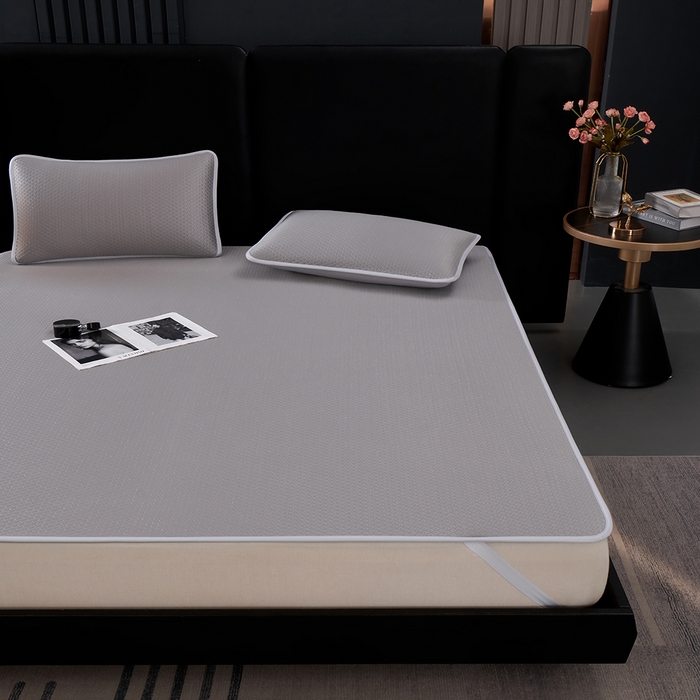 91家纺网 家纺一手货源 找家纺 羽梦家纺 2026新款凉席银丝款床单款凉席席子 高级灰