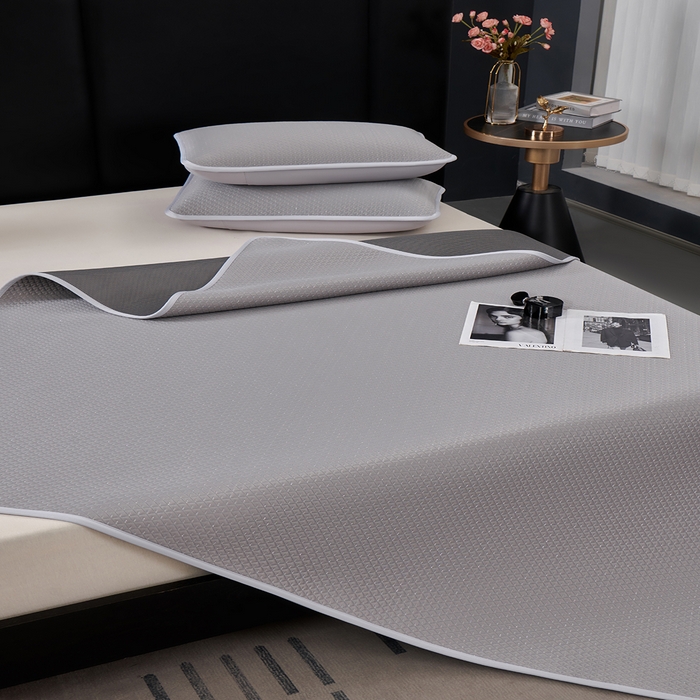 91家纺网 家纺一手货源 找家纺 羽梦家纺 2026新款凉席银丝款床单款凉席席子 高级灰