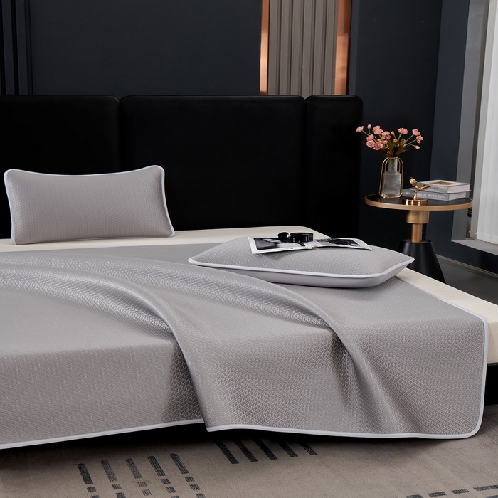 91家纺网 家纺一手货源 找家纺 羽梦家纺 2026新款凉席银丝款床单款凉席席子 高级灰