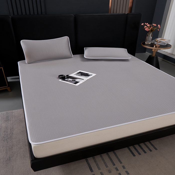 91家纺网 家纺一手货源 找家纺 羽梦家纺 2026新款凉席银丝款床单款凉席席子 高级灰