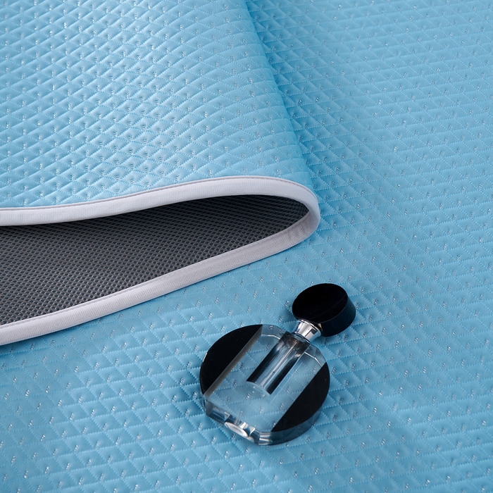 91家纺网 家纺一手货源 找家纺 羽梦家纺 2026新款凉席银丝款床单款凉席席子 天空蓝