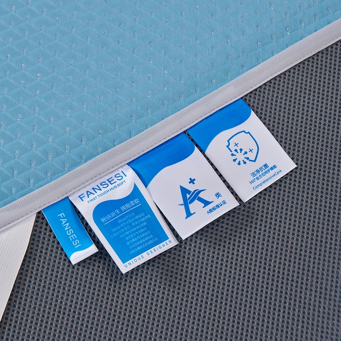 91家纺网 家纺一手货源 找家纺 羽梦家纺 2026新款凉席银丝款床单款凉席席子 天空蓝