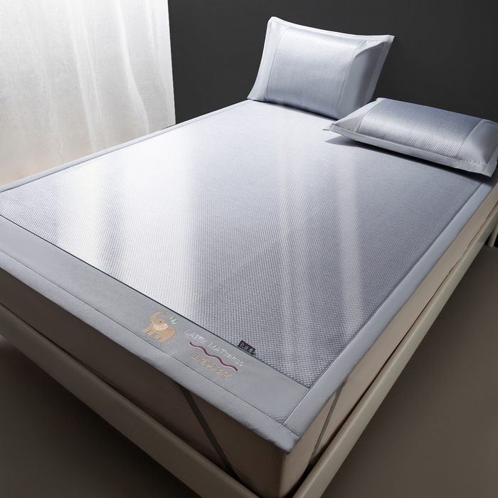 91家纺网 家纺一手货源 找家纺 （总）yyds网供 2026新款冰藤乳胶凉席三件套床席款床笠款刺绣可水机洗空调婴儿童单人软藤席