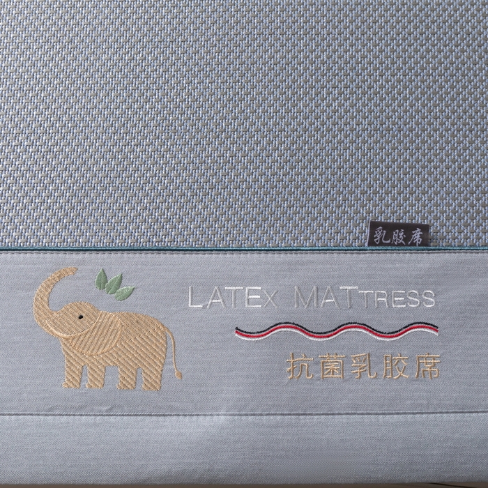 91家纺网 家纺一手货源 找家纺 yyds网供 2026新款冰藤乳胶凉席三件套床席款床笠款刺绣可水机洗空调婴儿童单人软藤席 床席-乳胶冰藤席-灰蓝