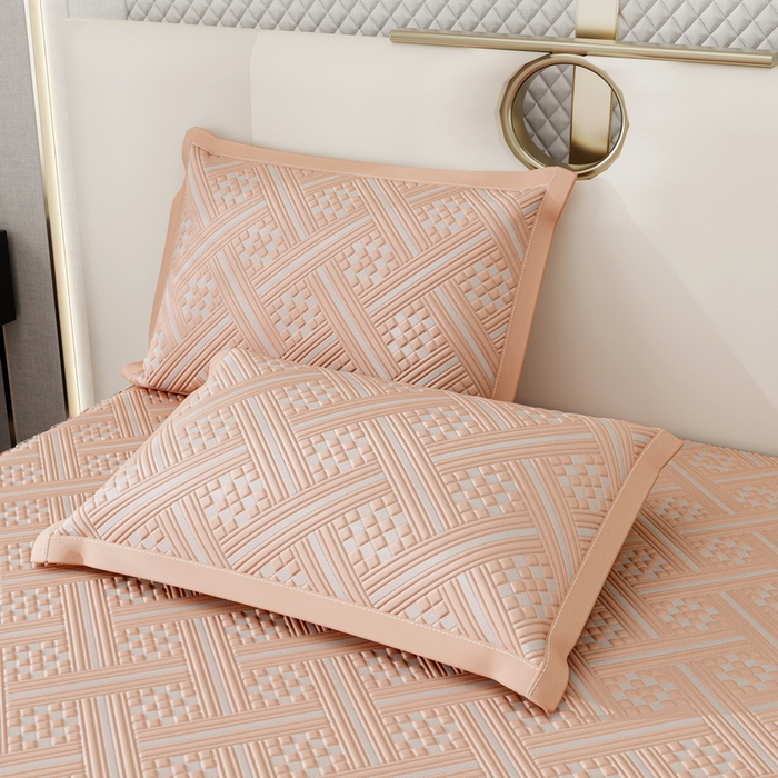 91家纺网 家纺一手货源 找家纺 （总）宜派家纺 2026新款PE凉感丝床裙款凉席三件套