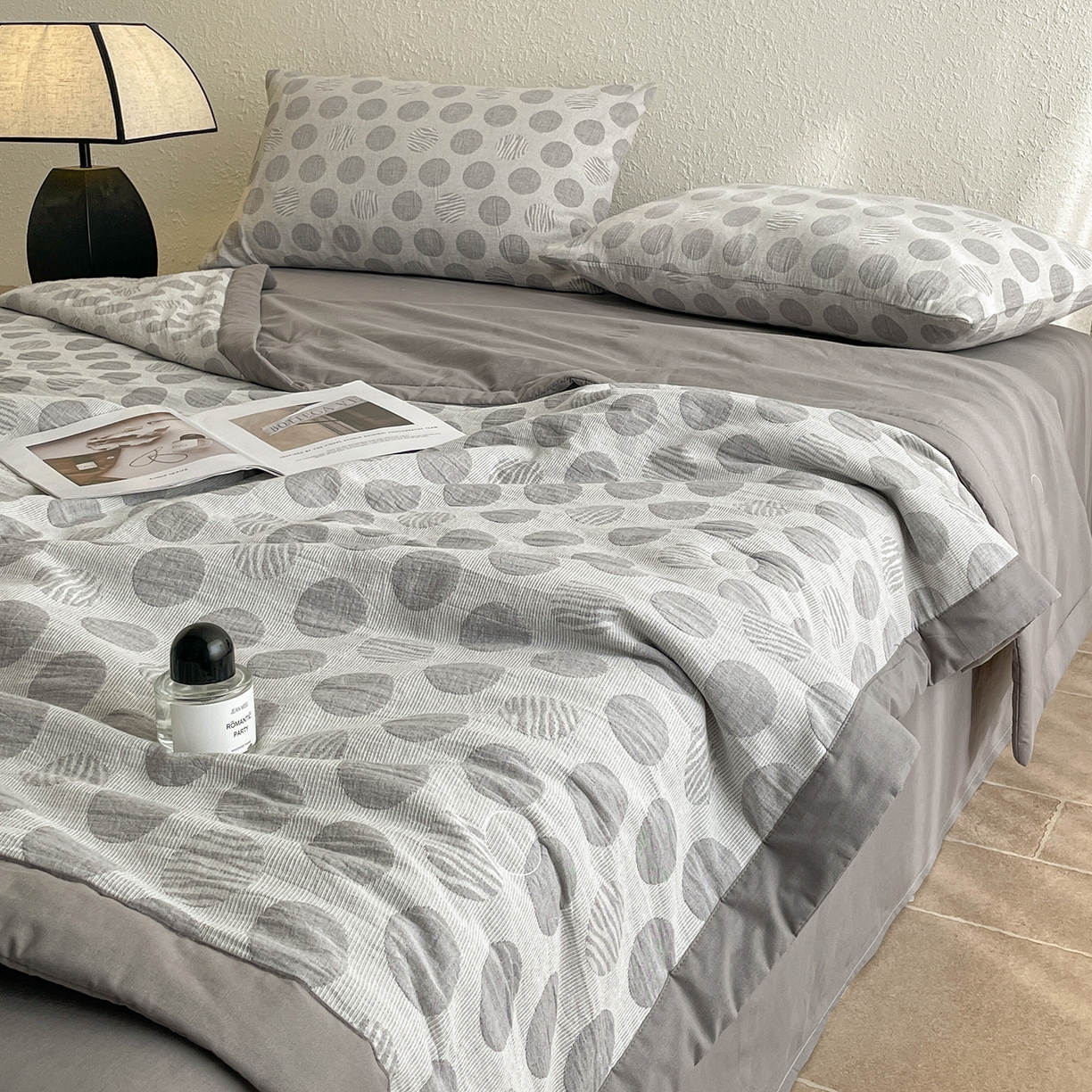 91家纺网 家纺一手货源 找家纺 （总）吾秀家居 2026新款全棉色织提花三层纱夏被夏凉被空调被-华美