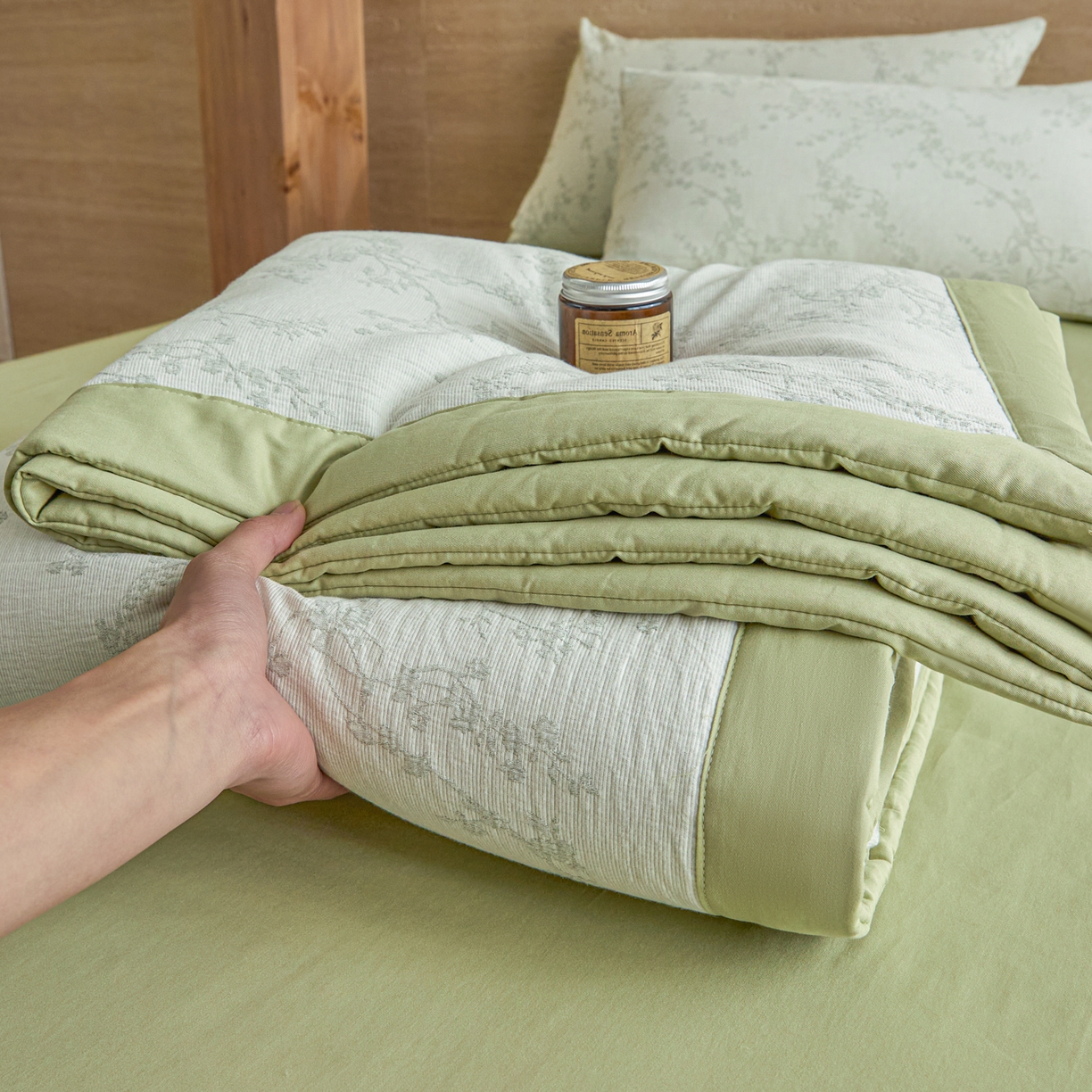 91家纺网 家纺一手货源 找家纺 （总）吾秀家居 2026新款全棉色织提花三层纱夏被夏凉被空调被-华美