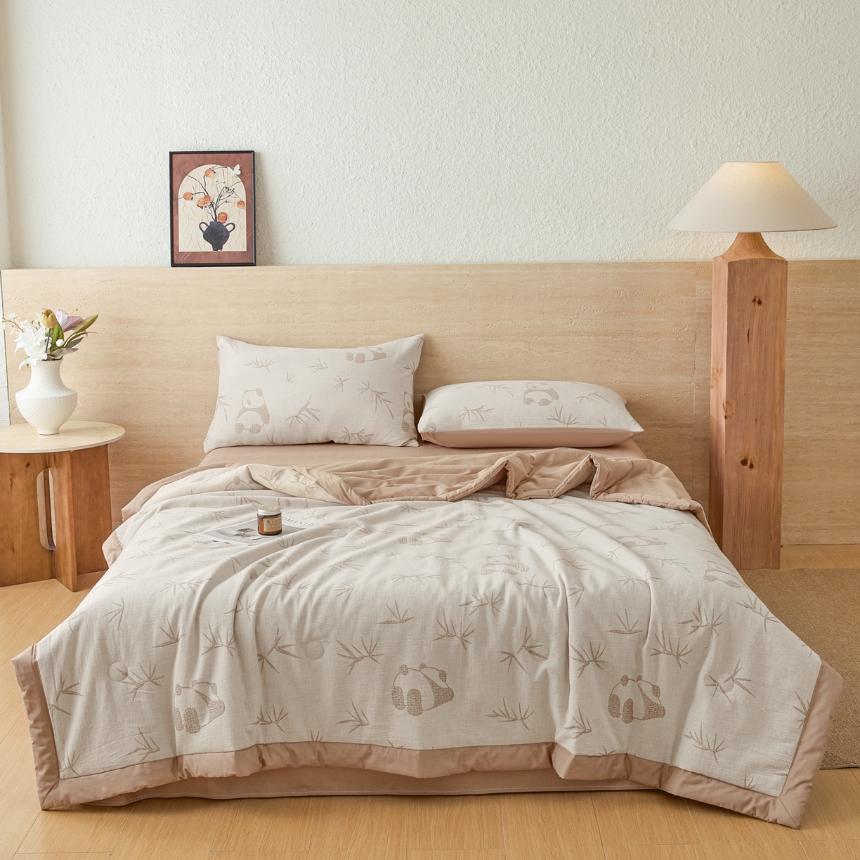 91家纺网 家纺一手货源 找家纺 吾秀家居 2026新款全棉色织提花三层纱夏被夏凉被空调被-华美 萌宝