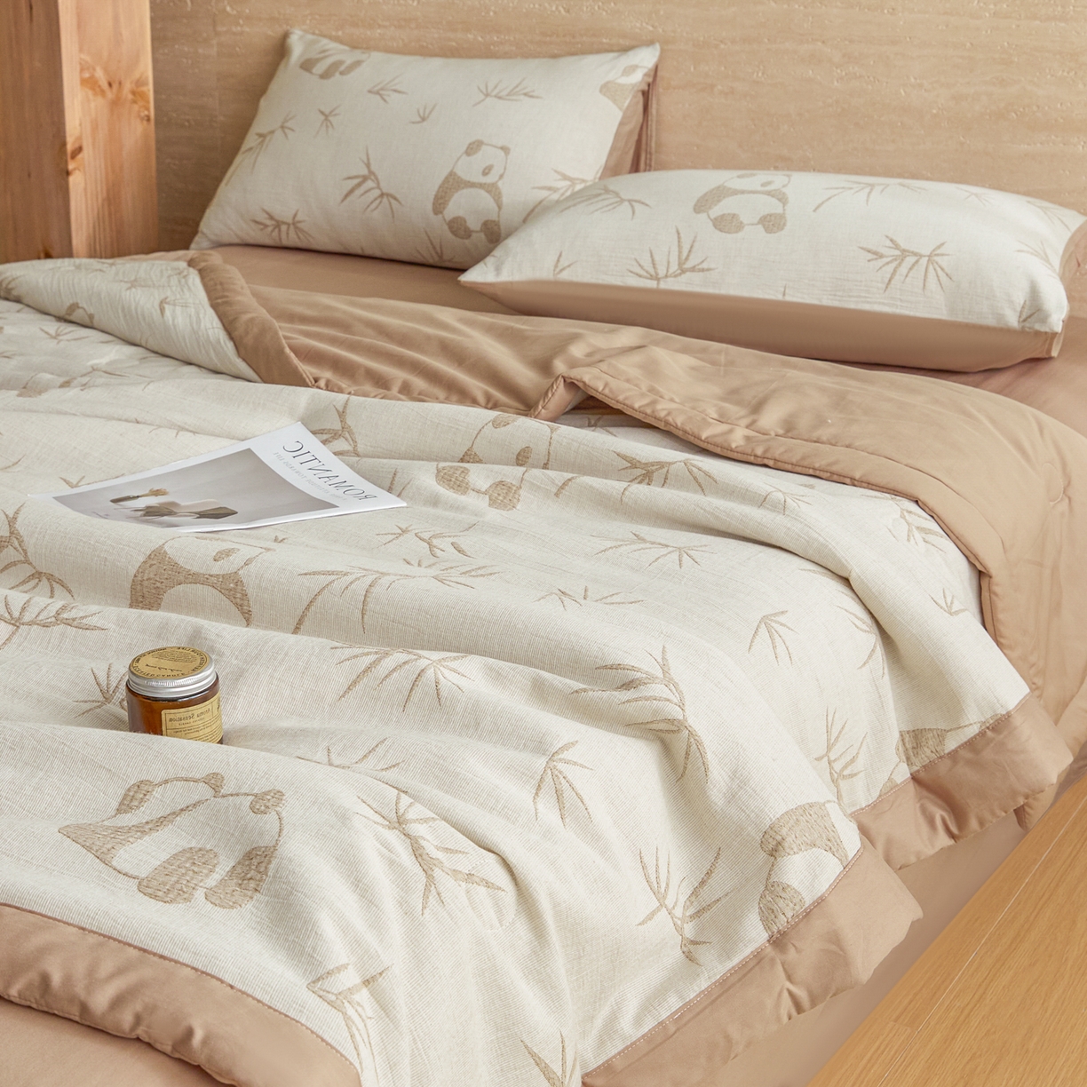 91家纺网 家纺一手货源 找家纺 吾秀家居 2026新款全棉色织提花三层纱夏被夏凉被空调被-华美 萌宝