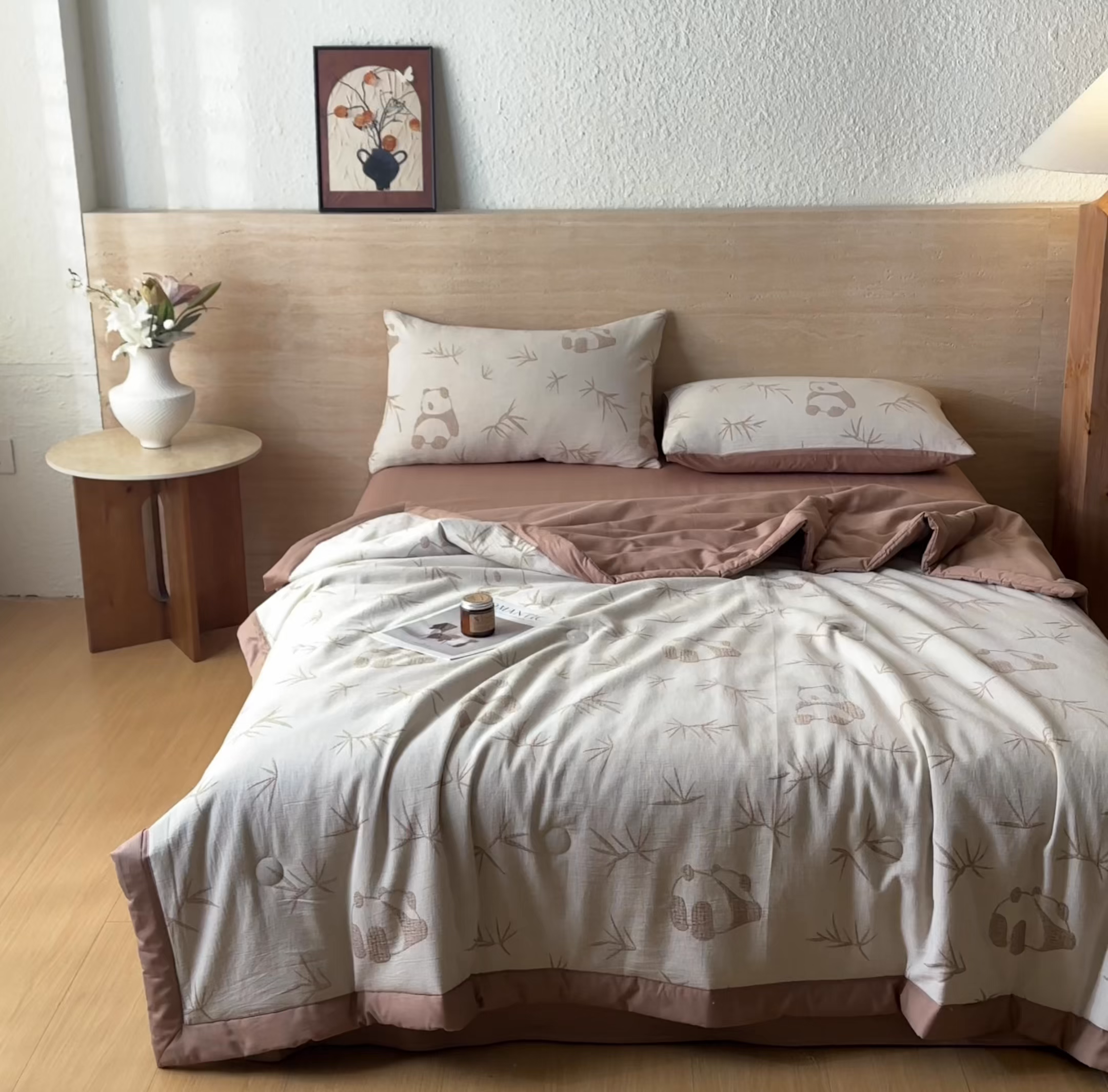 91家纺网 家纺一手货源 找家纺 吾秀家居 2026新款全棉色织提花三层纱夏被夏凉被空调被-华美 萌宝