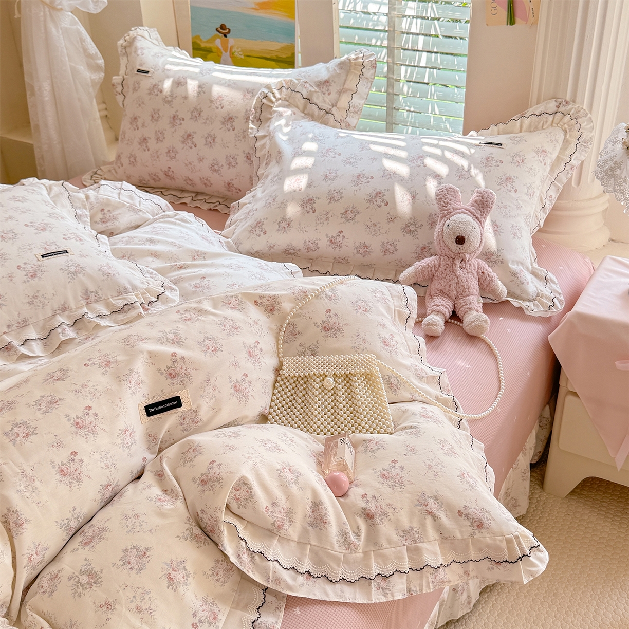 艾唯希家纺 2026新款全棉双层花边工艺四件套-第二批 艾菲妮