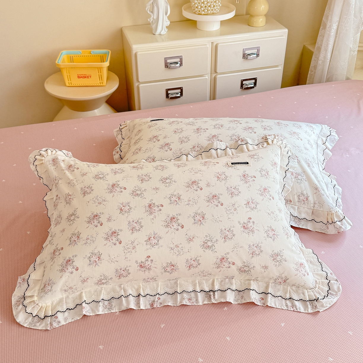 91家纺网 家纺一手货源 找家纺 艾唯希家纺 2026新款全棉双层花边工艺四件套-第二批 艾菲妮