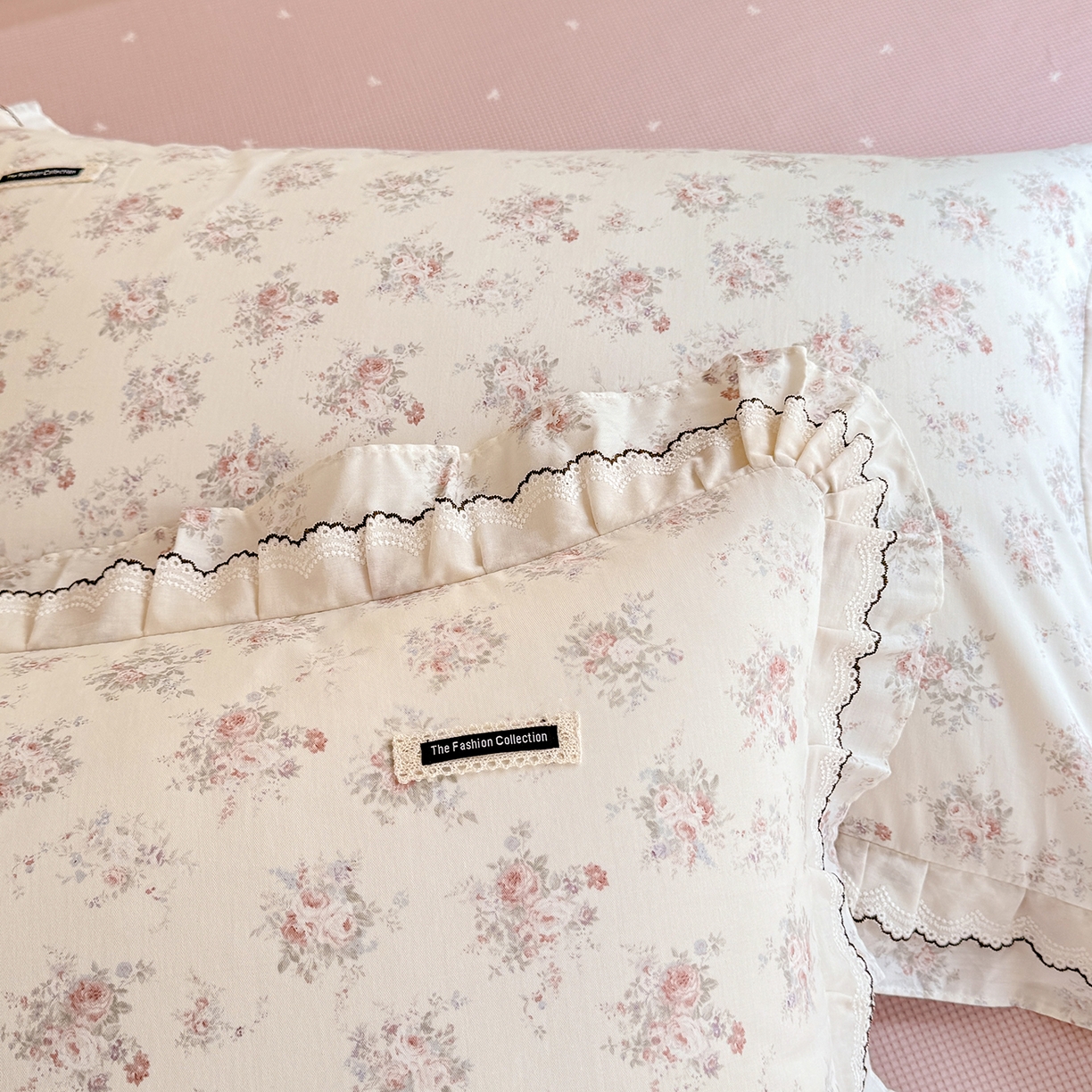 91家纺网 家纺一手货源 找家纺 艾唯希家纺 2026新款全棉双层花边工艺四件套-第二批 艾菲妮