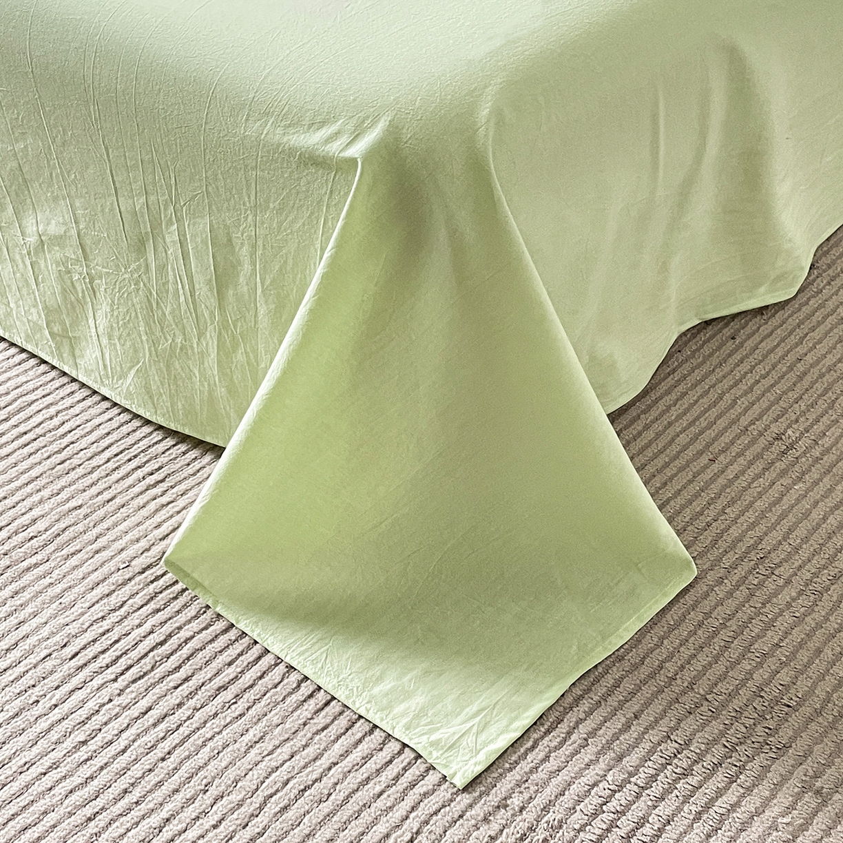 91家纺网 家纺一手货源 找家纺 吾秀家居 2026新款棉色织提花水洗棉大豆夏被夏凉被空调被-摩卡 摩卡绿