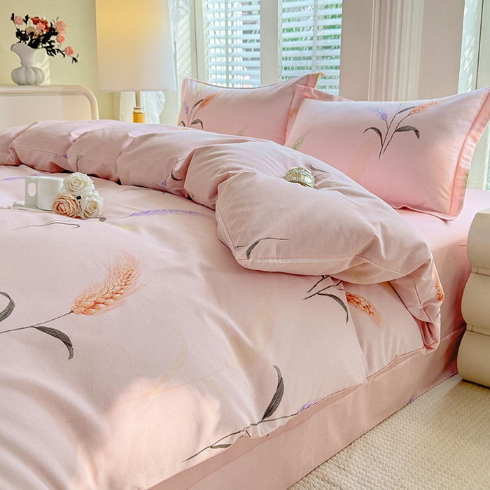 91家纺网 家纺一手货源 找家纺 （总）木易 2023新款全棉加厚喷气面料磨毛四件套