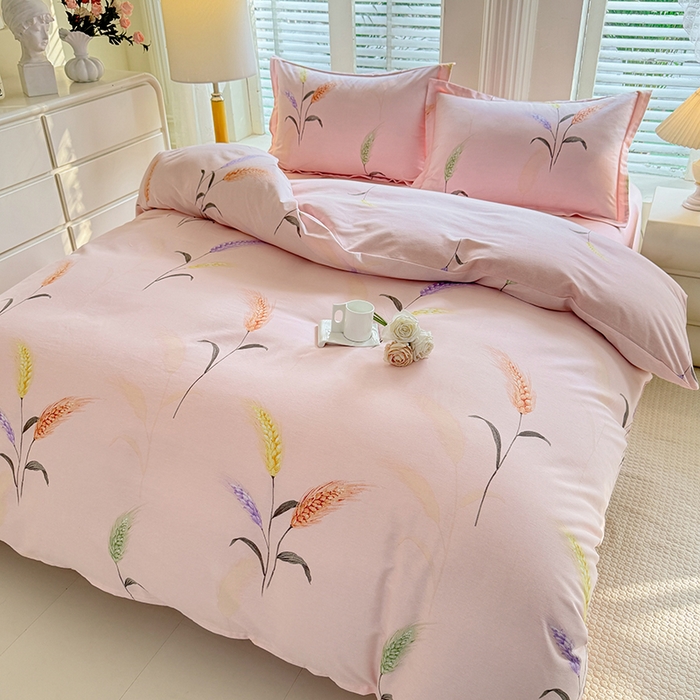 91家纺网 家纺一手货源 找家纺 （总）木易 2023新款全棉加厚喷气面料磨毛四件套