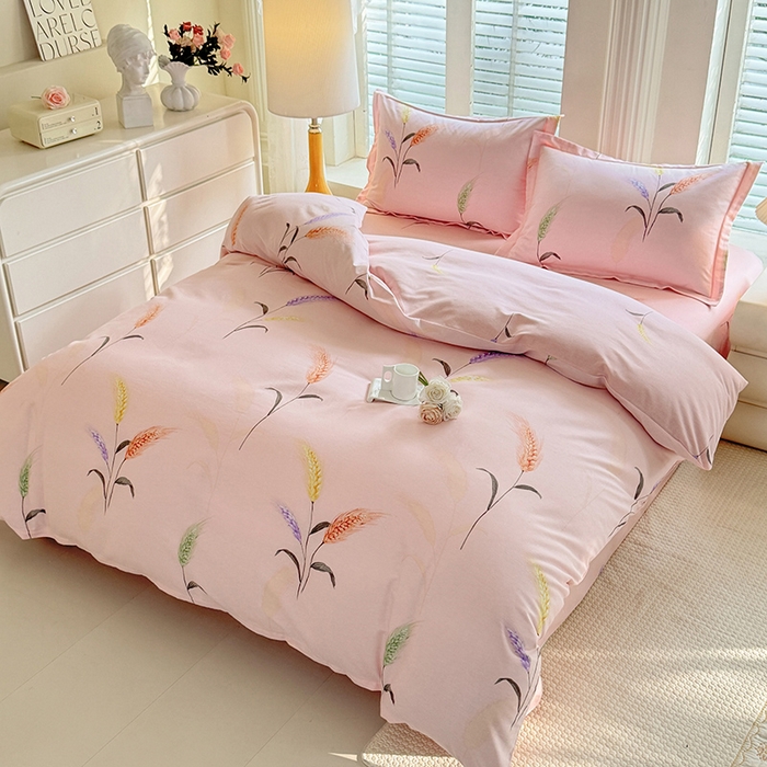 91家纺网 家纺一手货源 找家纺 （总）木易 2023新款全棉加厚喷气面料磨毛四件套