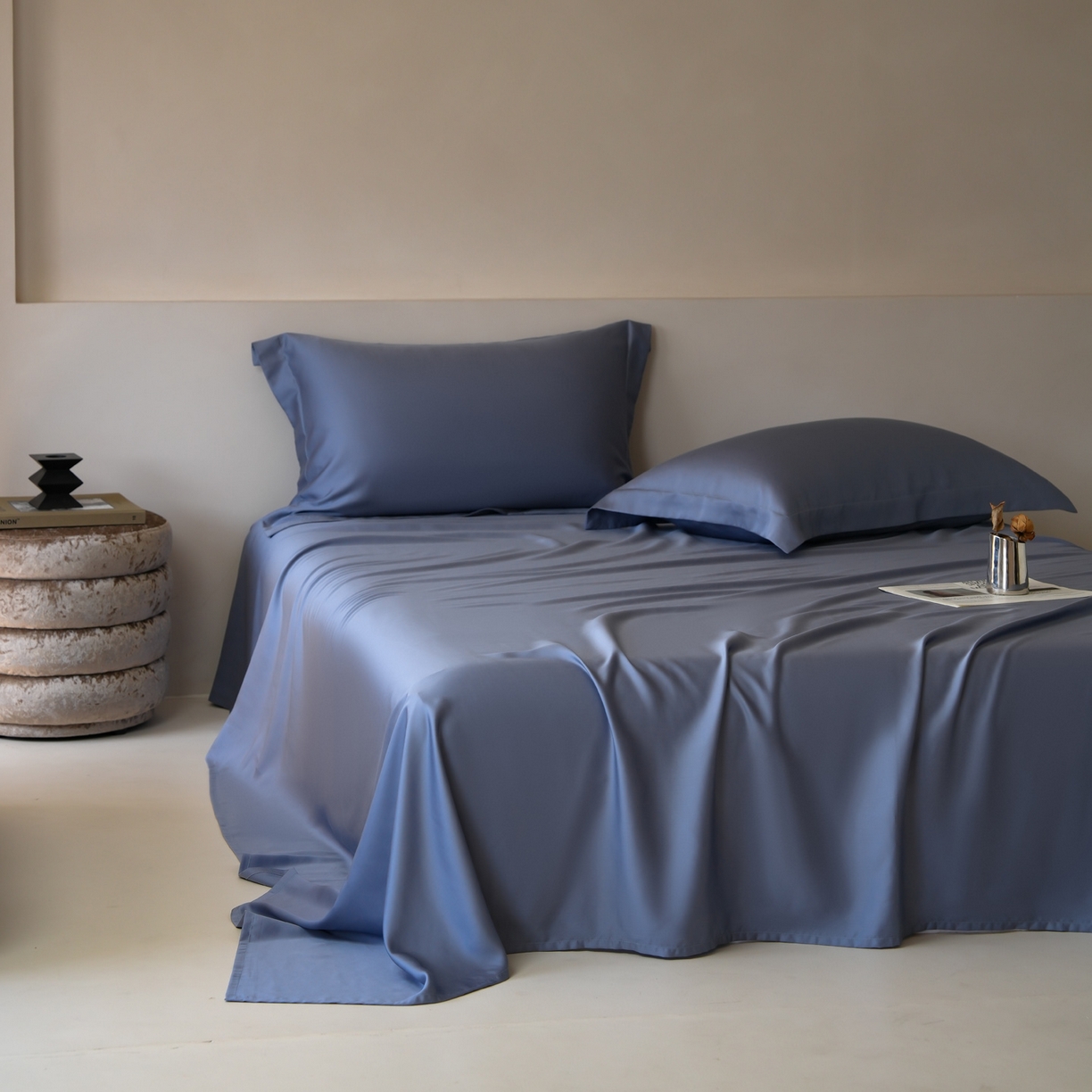 91家纺网 家纺一手货源 找家纺 简纯主义 2026新款100S超细旦进口兰精天丝单床单床单单件 太妃灰