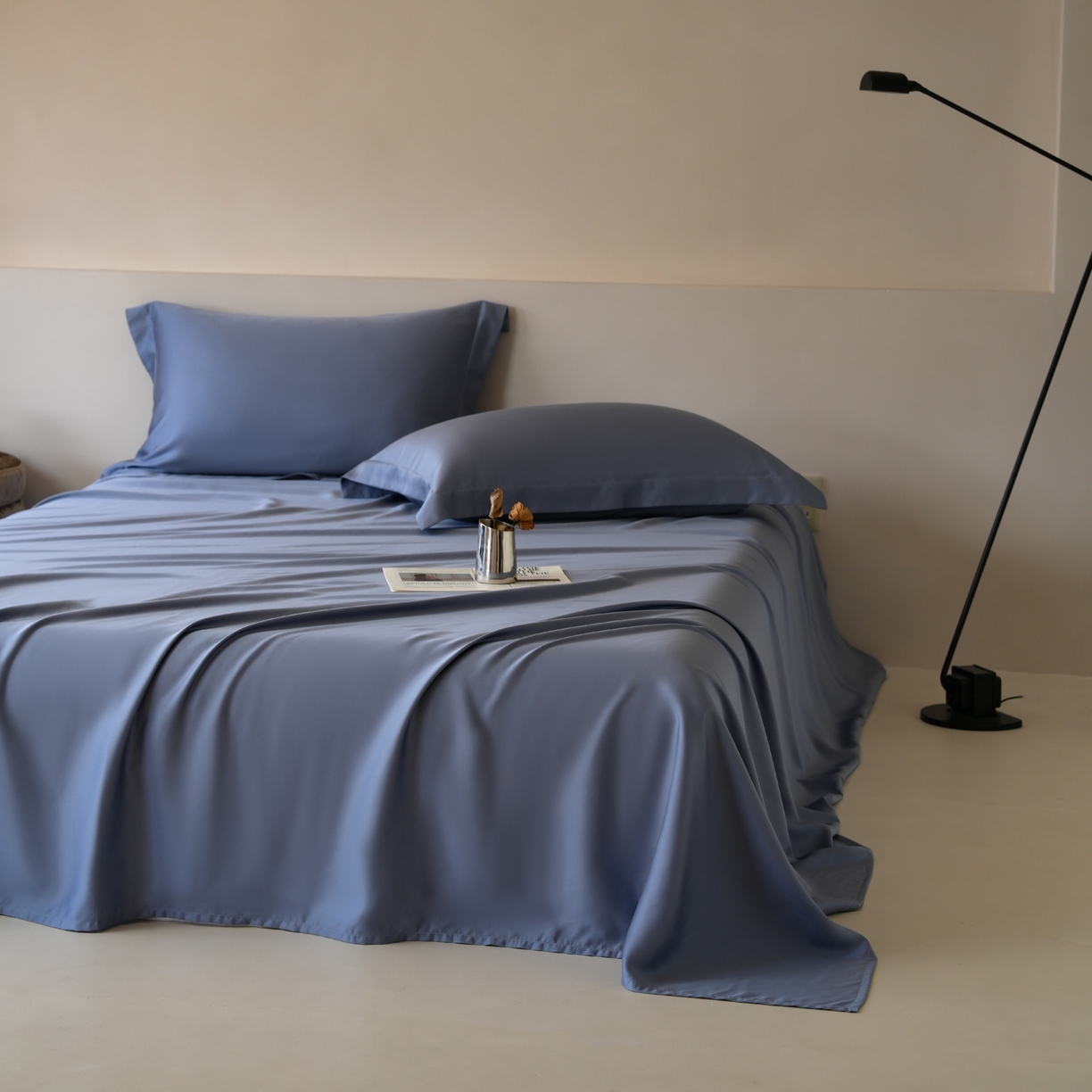 91家纺网 家纺一手货源 找家纺 简纯主义 2026新款100S超细旦进口兰精天丝单床单床单单件 太妃灰