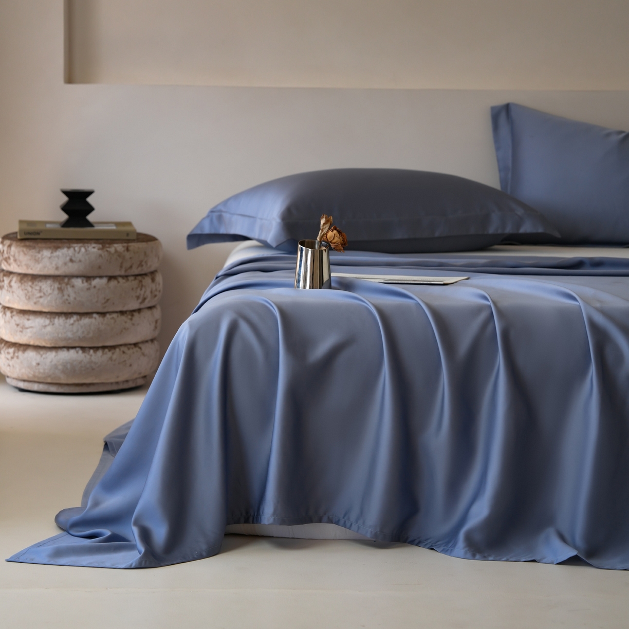 91家纺网 家纺一手货源 找家纺 简纯主义 2026新款100S超细旦进口兰精天丝单床单床单单件 太妃灰