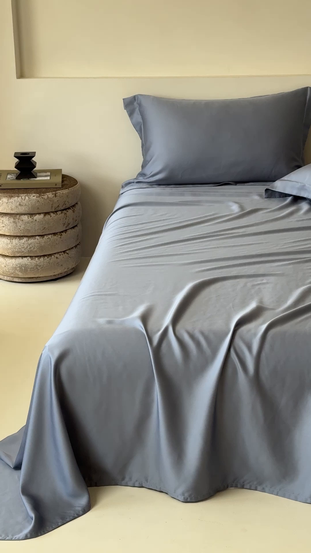 91家纺网 家纺一手货源 找家纺 简纯主义 2026新款100S超细旦进口兰精天丝单床单床单单件 太妃灰