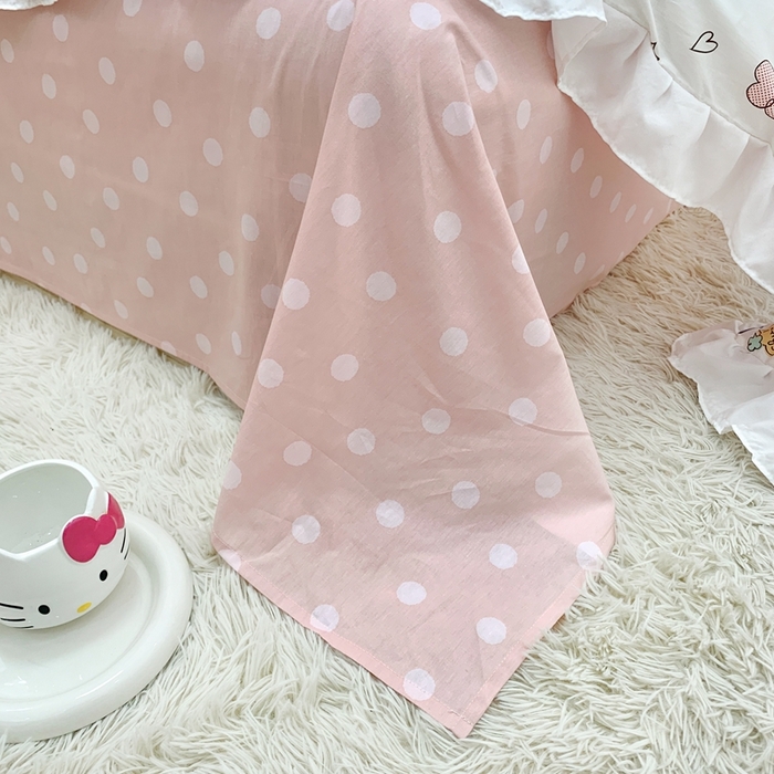 91家纺网 家纺一手货源 找家纺 朵希曼 2026新款全棉纯棉三丽鸥花边款四件套 花边款-甜心凯蒂