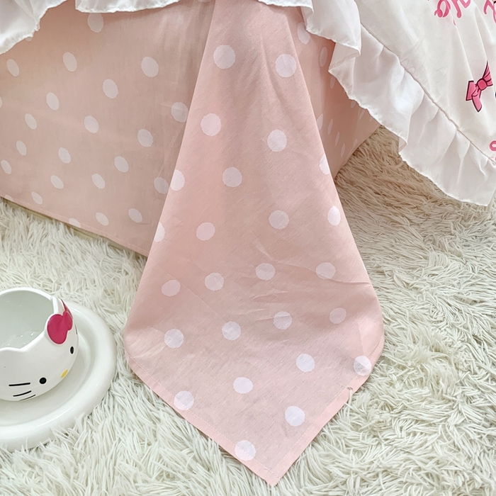 91家纺网 家纺一手货源 找家纺 朵希曼 2026新款全棉纯棉三丽鸥花边款四件套 花边款-雏菊凯蒂