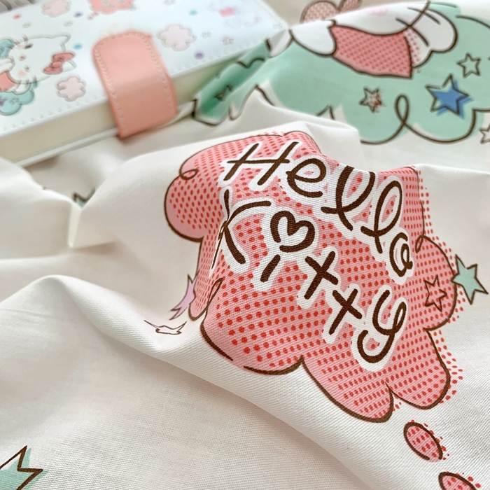 91家纺网 家纺一手货源 找家纺 朵希曼 2026新款全棉纯棉三丽鸥花边款四件套 花边款-甜心凯蒂