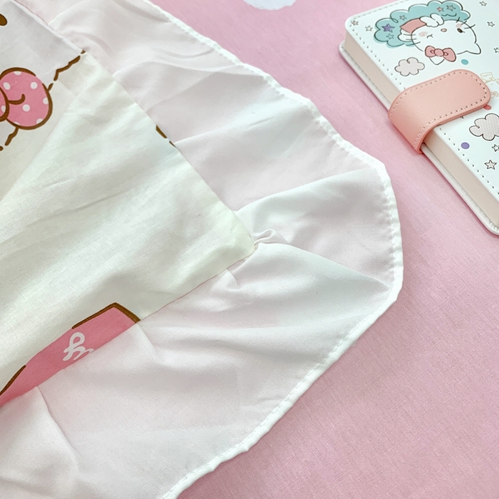 91家纺网 家纺一手货源 找家纺 朵希曼 2026新款全棉纯棉三丽鸥花边款四件套 花边款-公主凯蒂