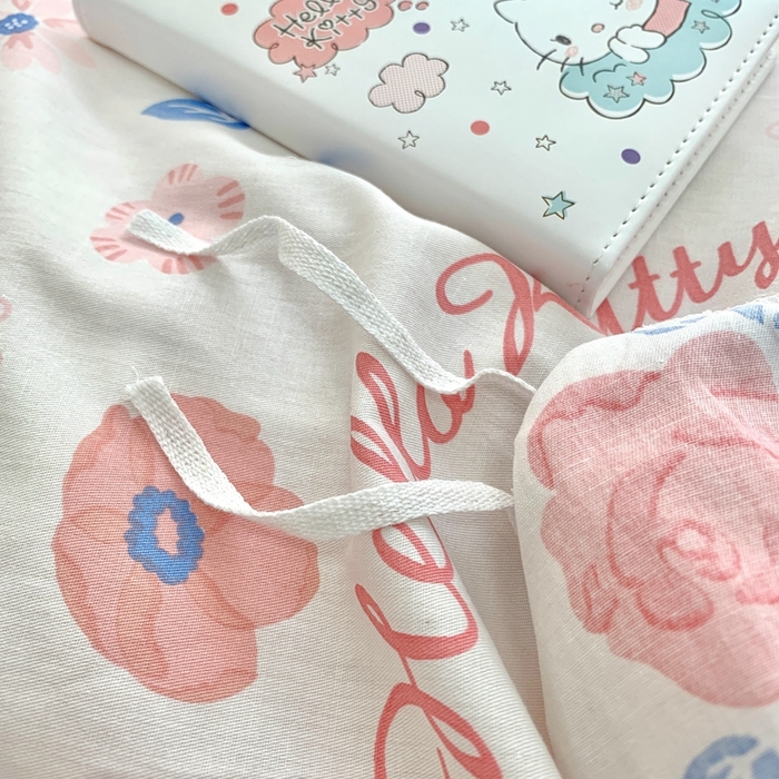 91家纺网 家纺一手货源 找家纺 朵希曼 2026新款全棉纯棉三丽鸥花边款四件套 花边款-花花凯蒂