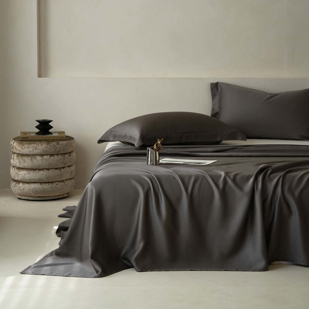 91家纺网 家纺一手货源 找家纺 简纯主义 2026新款100S超细旦进口兰精天丝单床单床单单件 雾迷