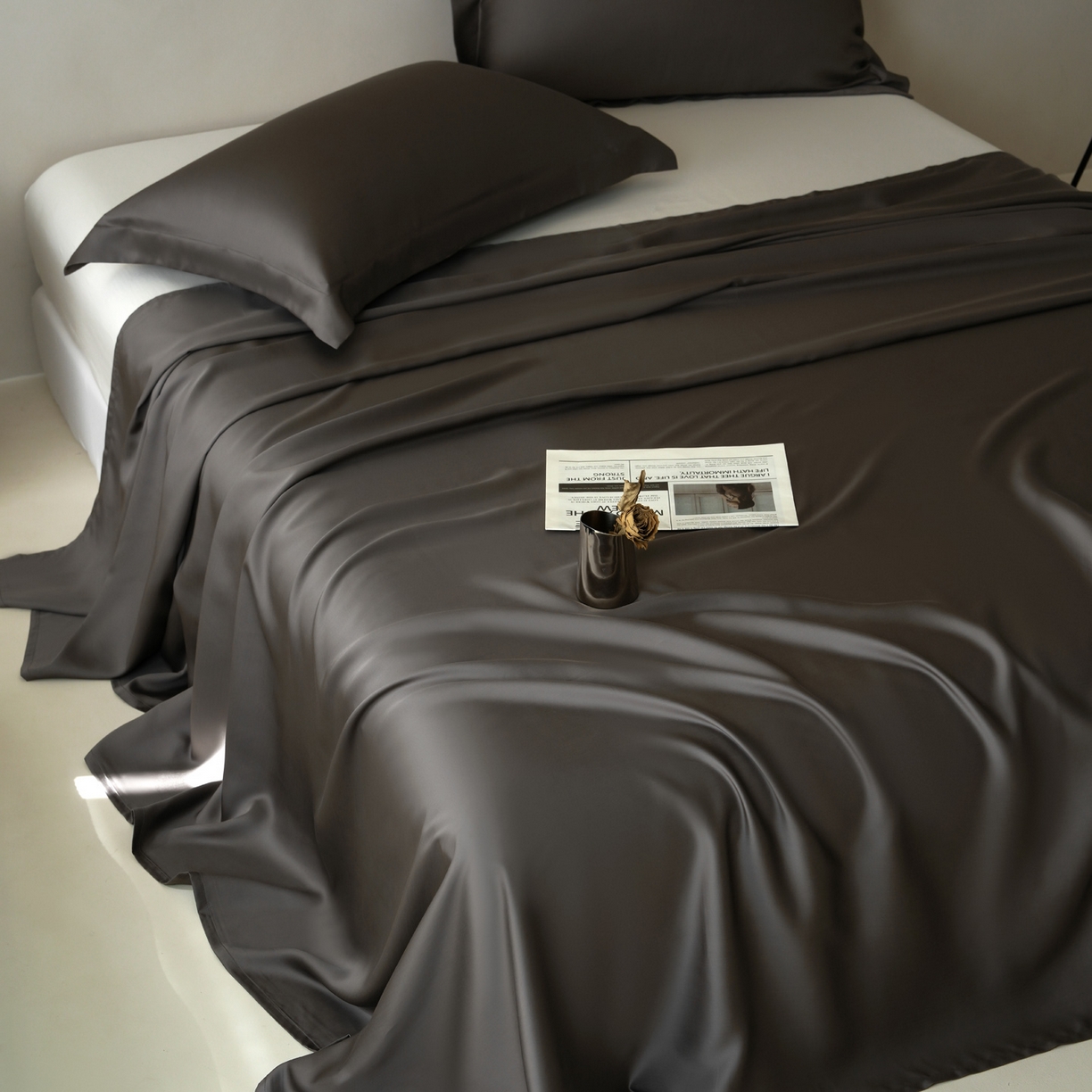 91家纺网 家纺一手货源 找家纺 简纯主义 2026新款100S超细旦进口兰精天丝单床单床单单件 雾迷