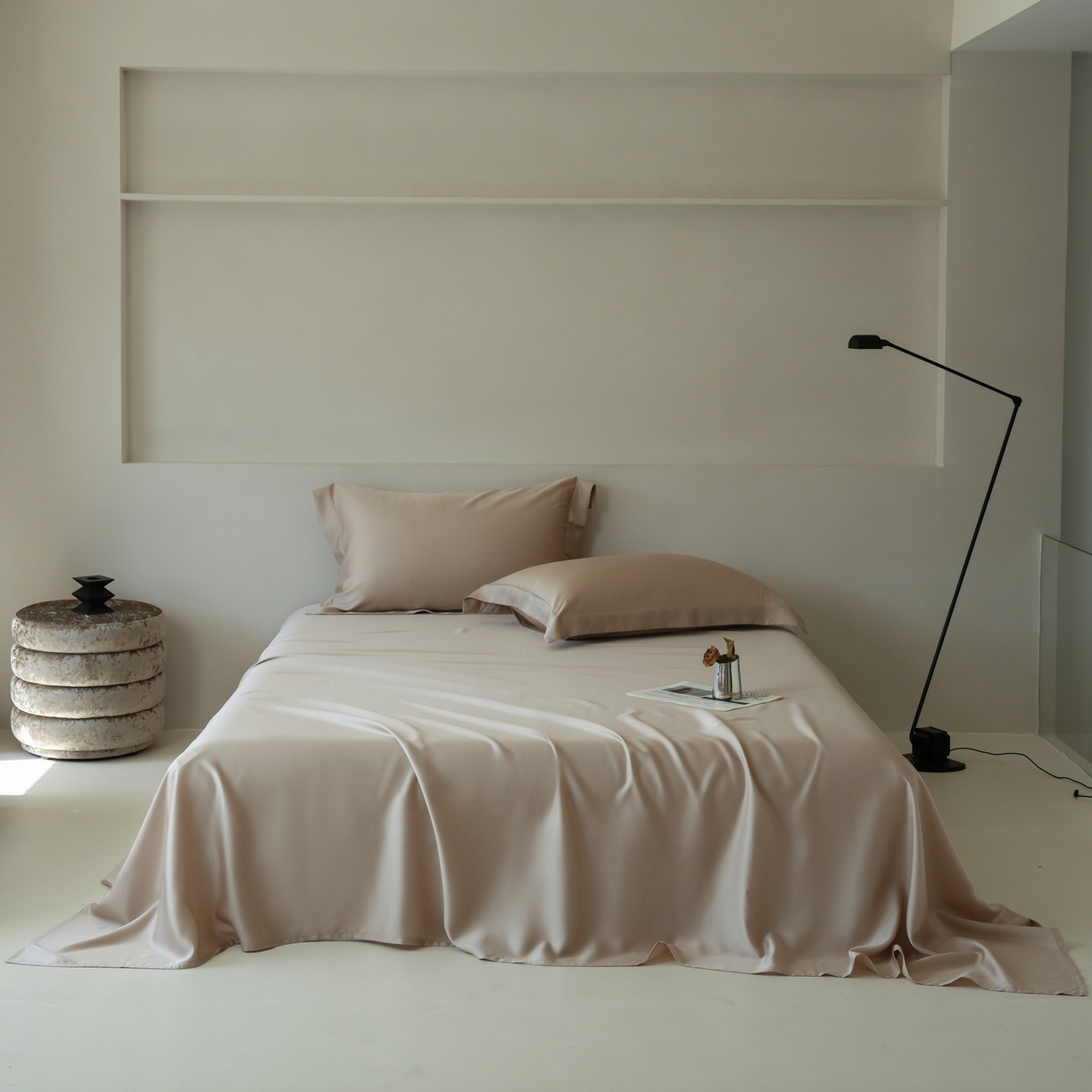 简纯主义 2026新款100S超细旦进口兰精天丝单床单床单单件 新雅棕