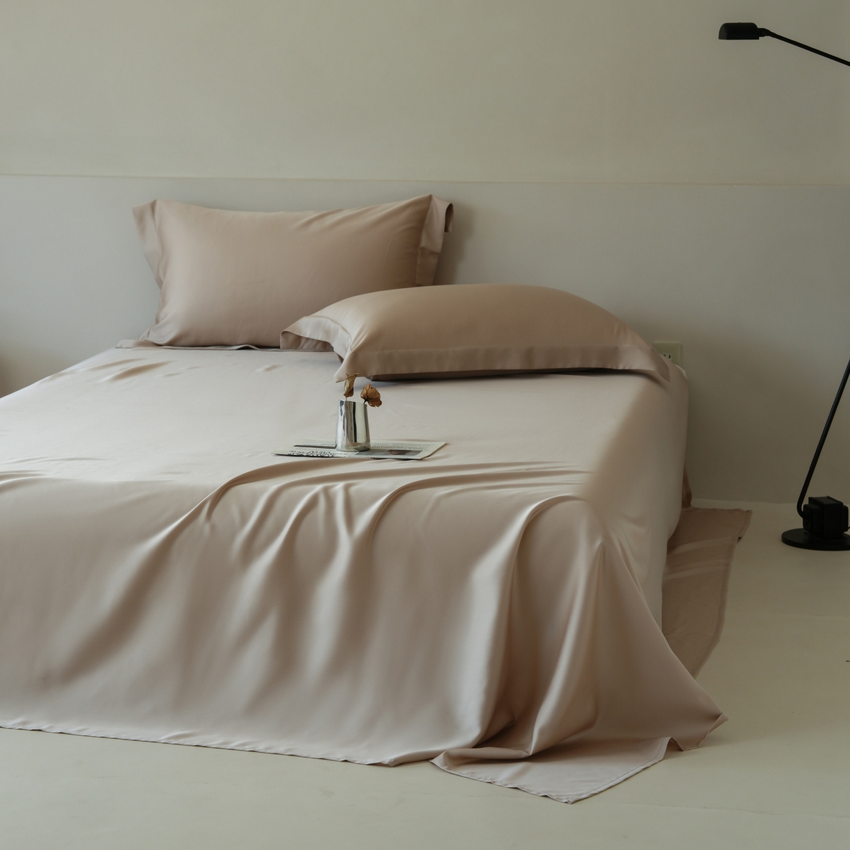 91家纺网 家纺一手货源 找家纺 简纯主义 2026新款100S超细旦进口兰精天丝单床单床单单件 新雅棕