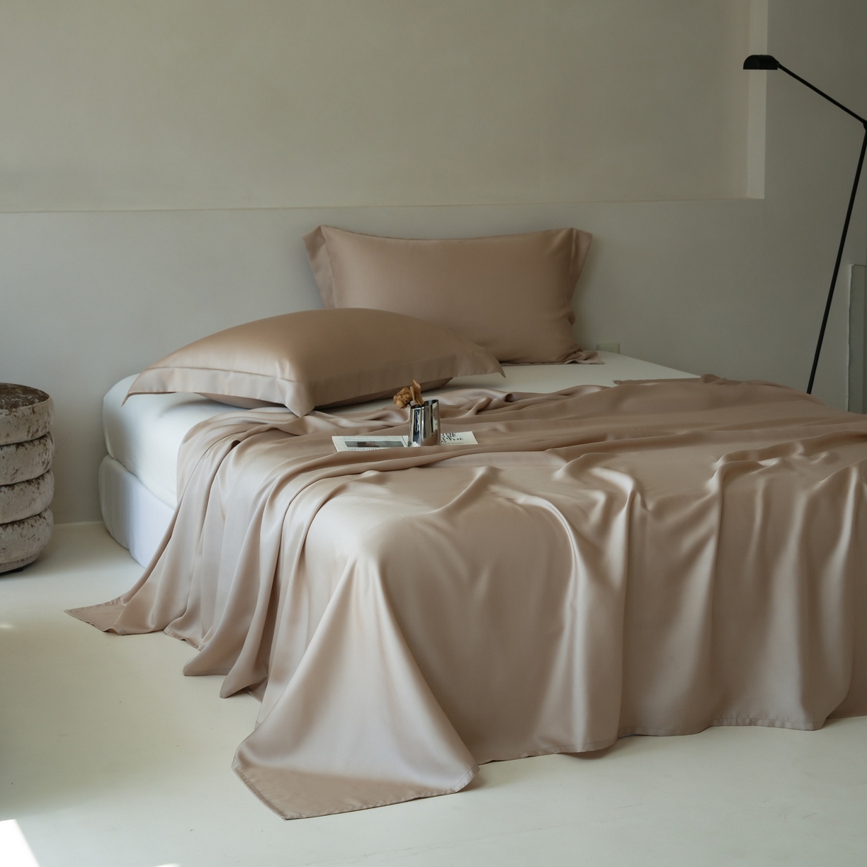 91家纺网 家纺一手货源 找家纺 简纯主义 2026新款100S超细旦进口兰精天丝单床单床单单件 新雅棕