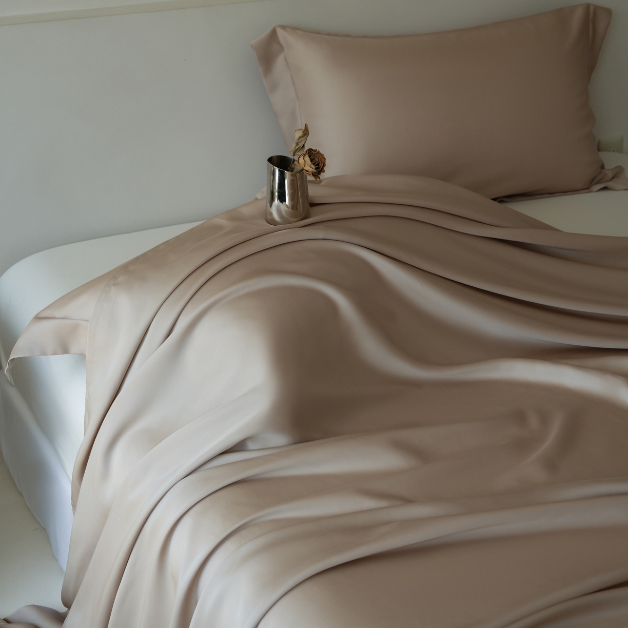 91家纺网 家纺一手货源 找家纺 简纯主义 2026新款100S超细旦进口兰精天丝单床单床单单件 新雅棕