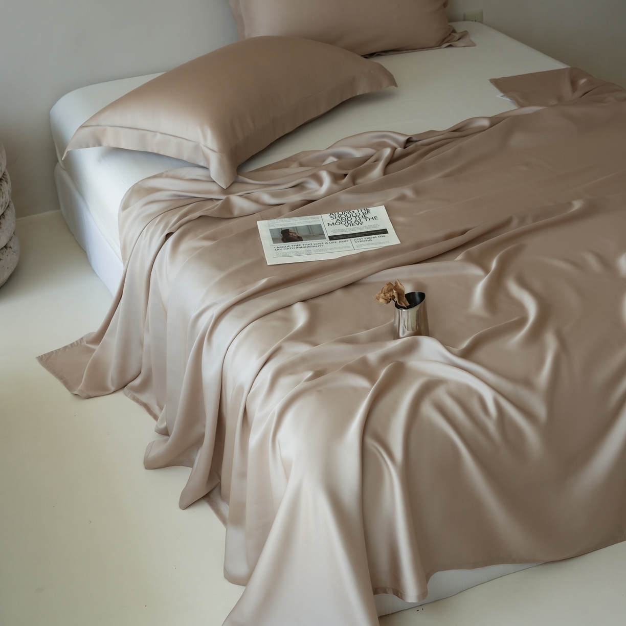 91家纺网 家纺一手货源 找家纺 简纯主义 2026新款100S超细旦进口兰精天丝单床单床单单件 新雅棕