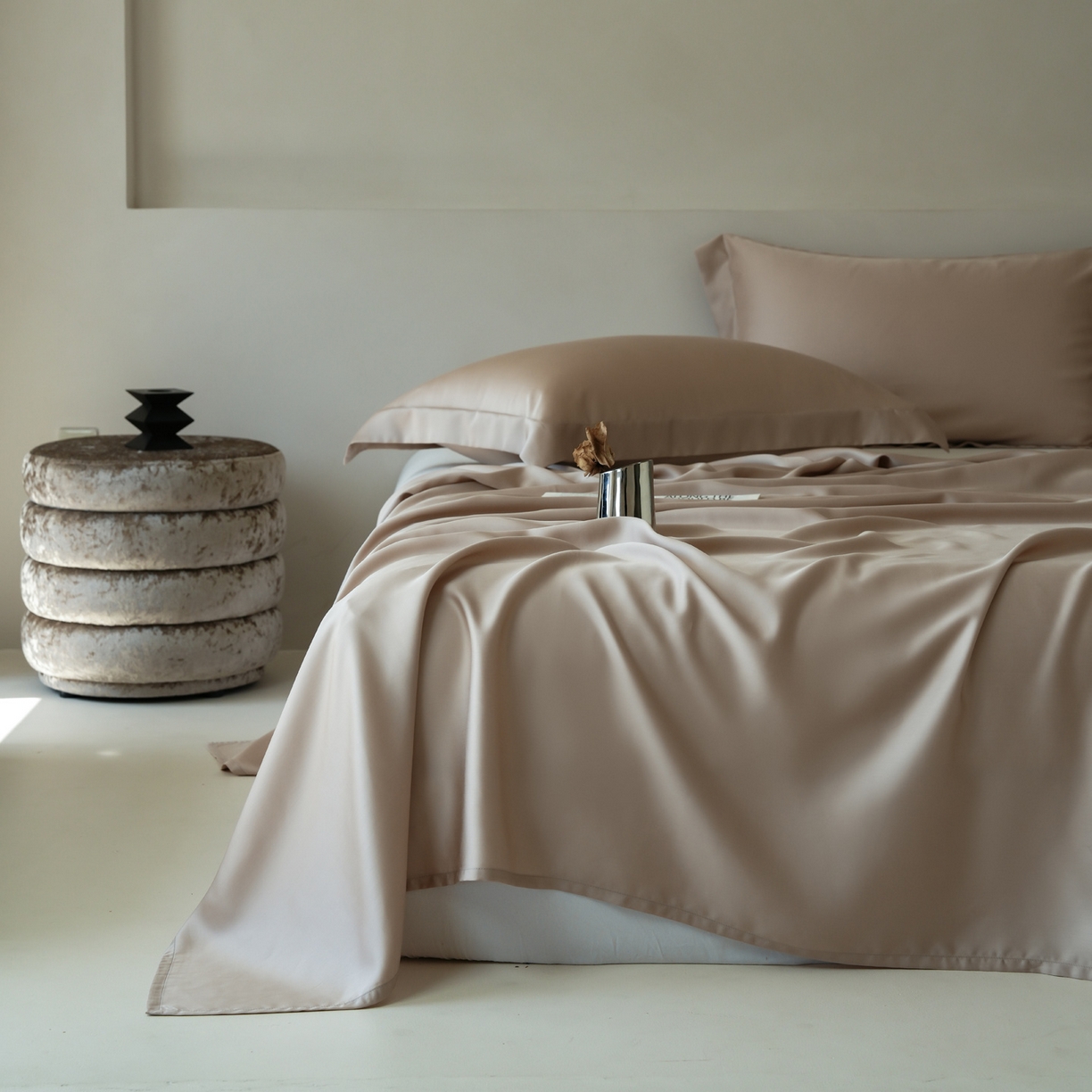 91家纺网 家纺一手货源 找家纺 简纯主义 2026新款100S超细旦进口兰精天丝单床单床单单件 新雅棕