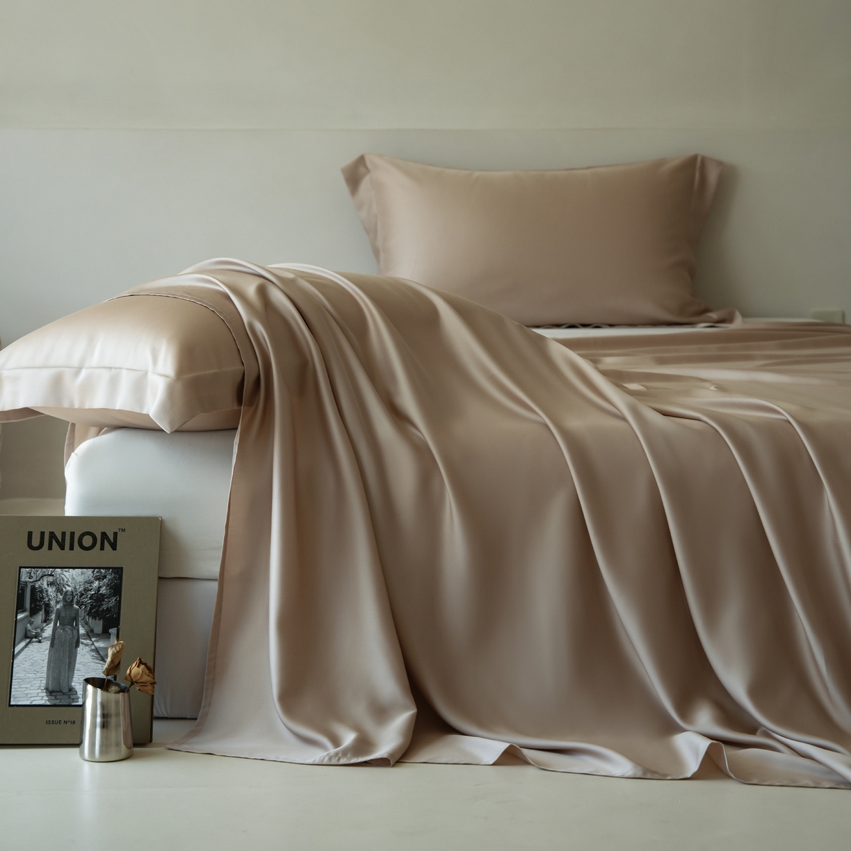 91家纺网 家纺一手货源 找家纺 简纯主义 2026新款100S超细旦进口兰精天丝单床单床单单件 新雅棕