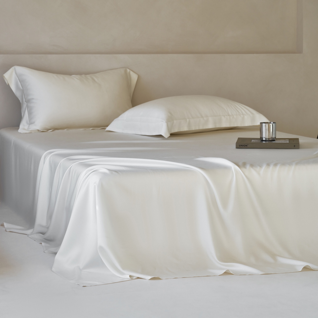 91家纺网 家纺一手货源 找家纺 简纯主义 2026新款100S超细旦进口兰精天丝单床单床单单件 杏仁白