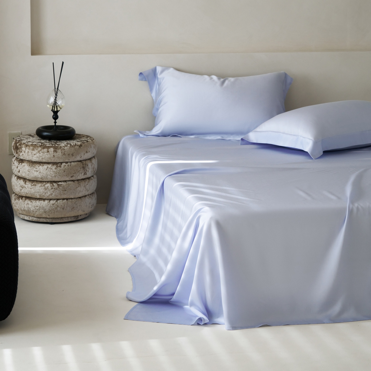 91家纺网 家纺一手货源 找家纺 简纯主义 2026新款100S超细旦进口兰精天丝单床单床单单件 云醉了