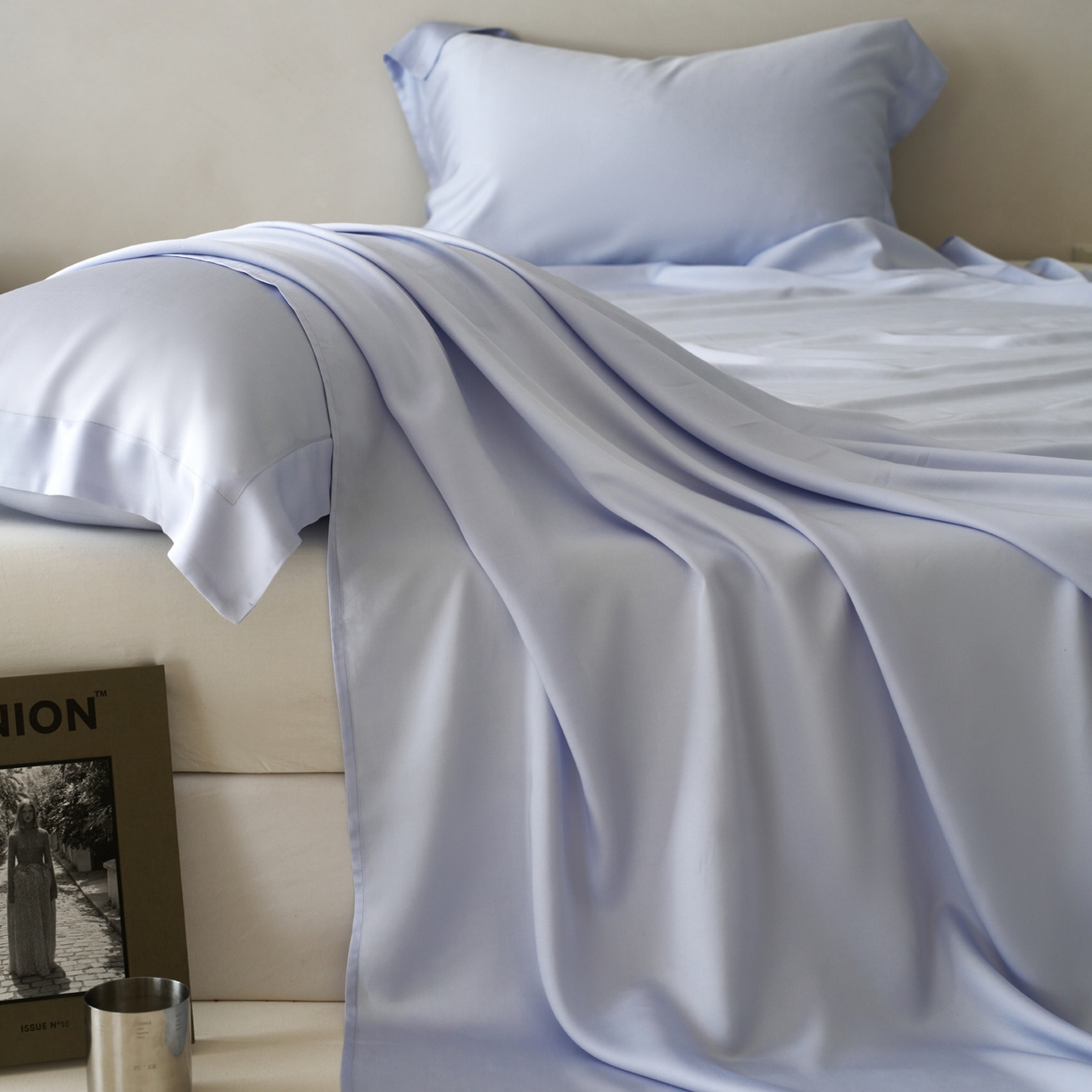 91家纺网 家纺一手货源 找家纺 简纯主义 2026新款100S超细旦进口兰精天丝单床单床单单件 云醉了