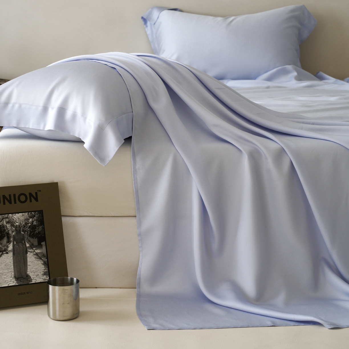 91家纺网 家纺一手货源 找家纺 简纯主义 2026新款100S超细旦进口兰精天丝单床单床单单件 云醉了