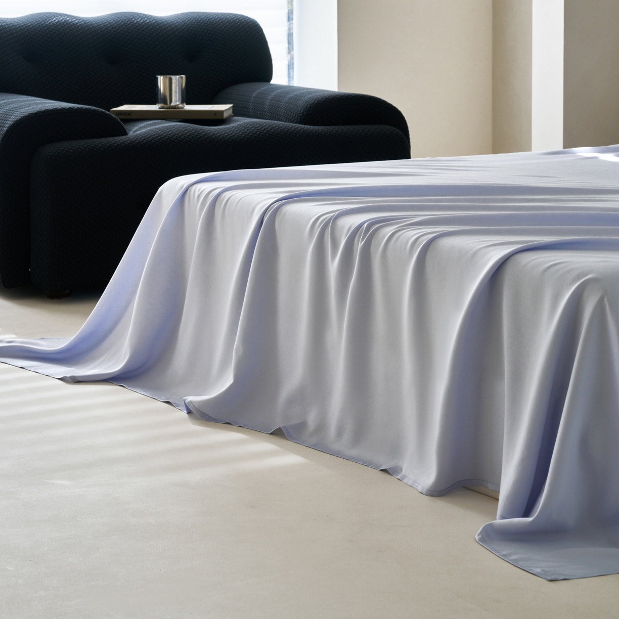 91家纺网 家纺一手货源 找家纺 简纯主义 2026新款100S超细旦进口兰精天丝单床单床单单件 云醉了