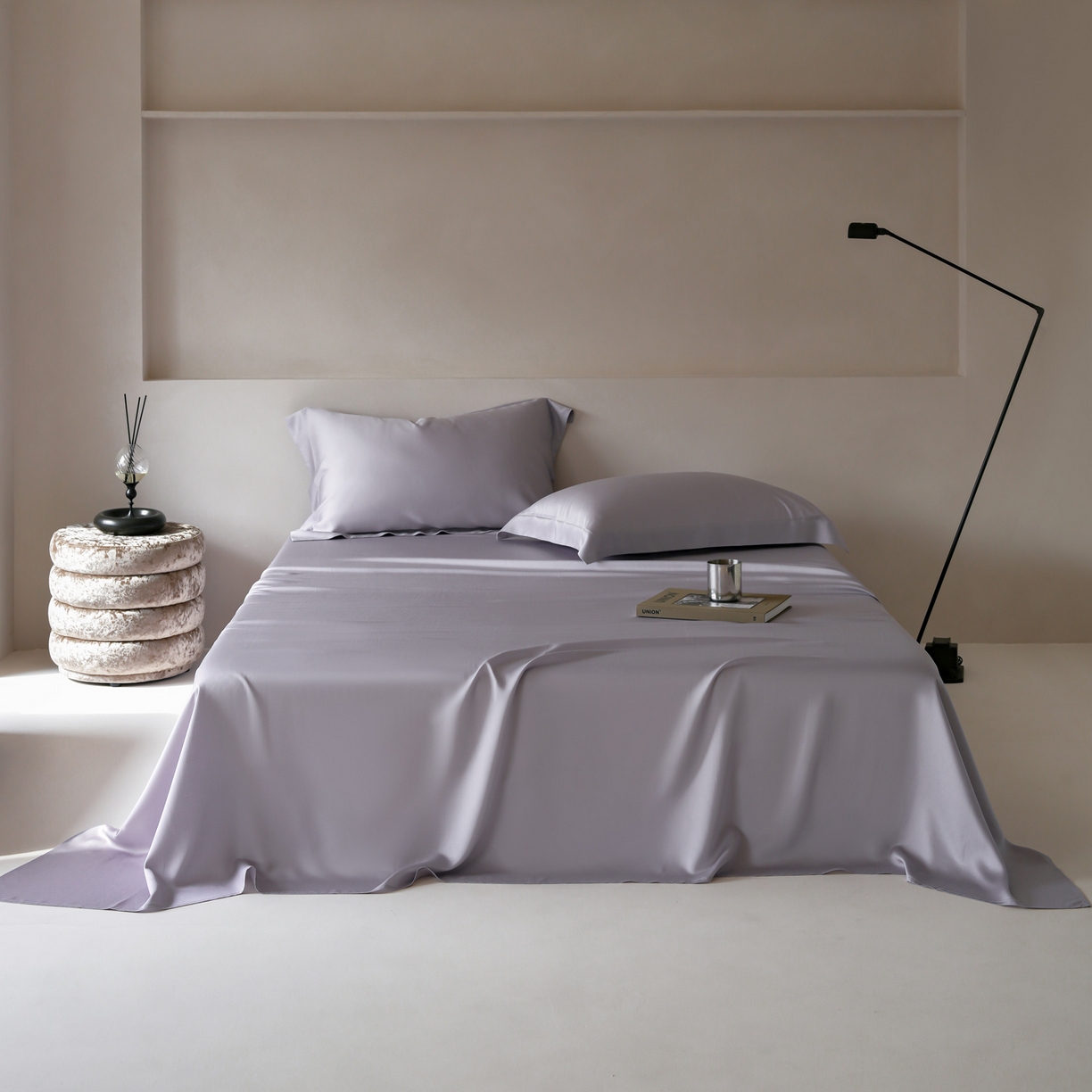 简纯主义 2026新款100S超细旦进口兰精天丝单床单床单单件 紫砂灰