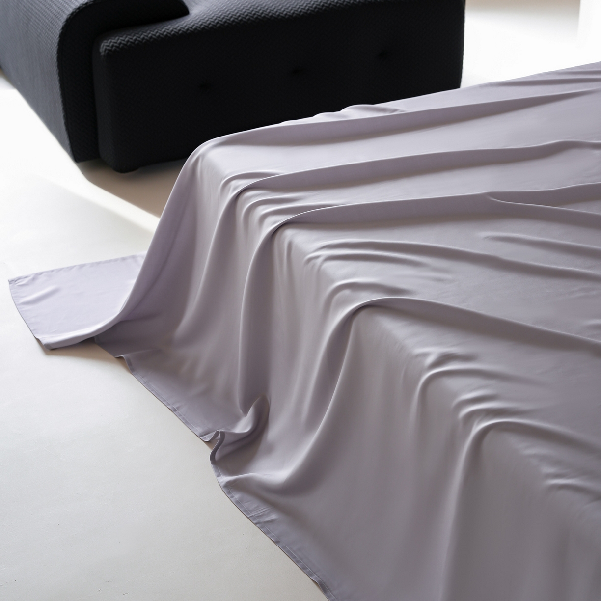 91家纺网 家纺一手货源 找家纺 简纯主义 2026新款100S超细旦进口兰精天丝单床单床单单件 紫砂灰